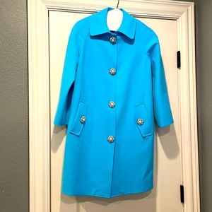 Etcetera blue dress and matching coat jacket